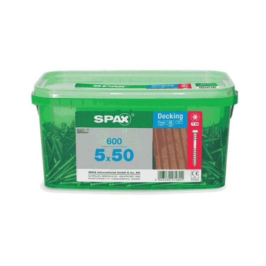 SpaxD Decking A2 (304) T-25 : 5 x 50 - Box of 600 - 4507000500549