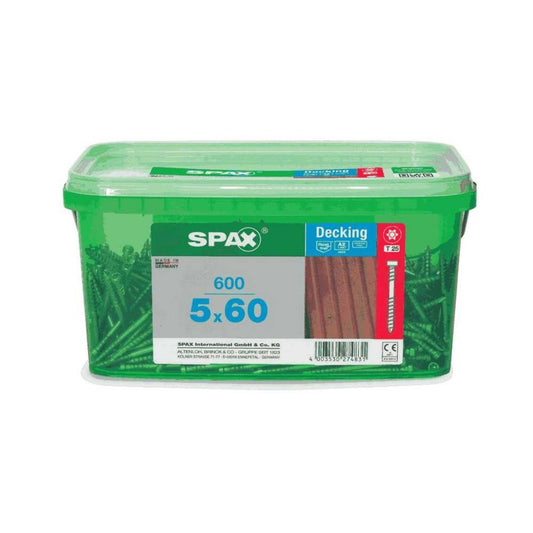 SpaxD Decking A2 (304) T-25 : 5 x 60 - Box of 600 - 4507000500649