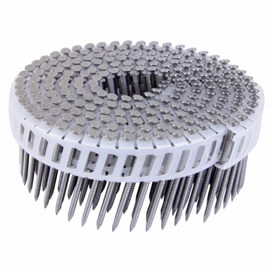 Airco Coil Nail Plastic Collated. Screw Shank. Electro Galv. Hardened : 32 x 2.5mm Box
