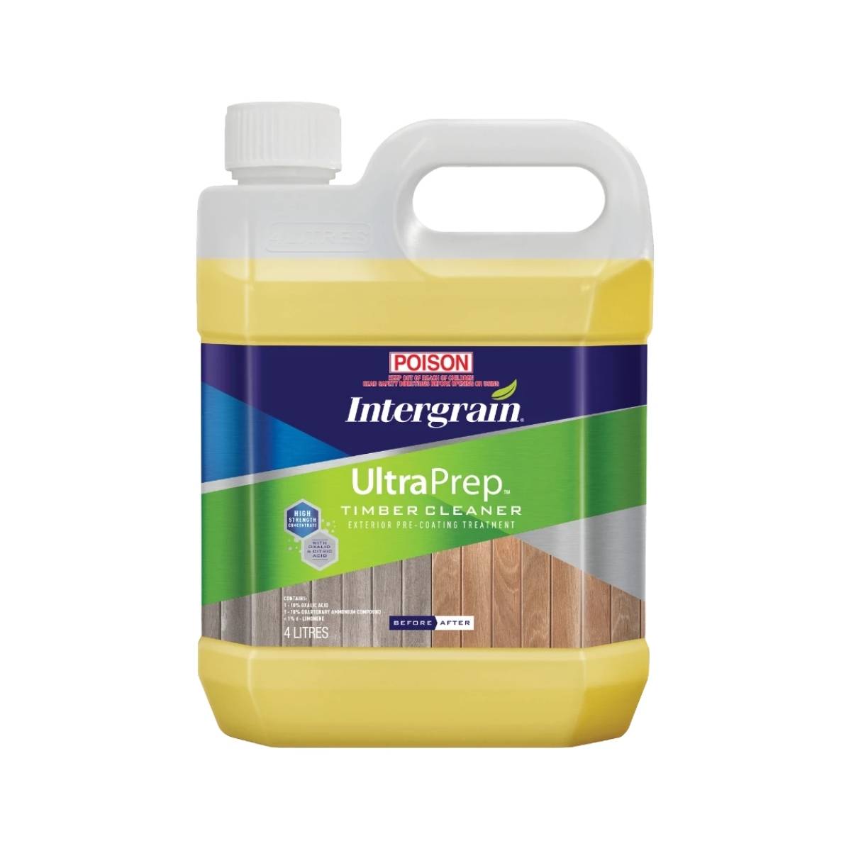 Intergrain Ultraprep : Timber Cleaner 4L – Ironbark Timber